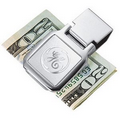 Square 3D Mirror Etched Chrome Money Clip